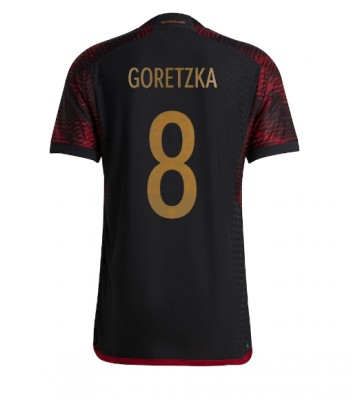 Niemcy Leon Goretzka #8 Koszulka Wyjazdowych MŚ 2022 Krótki Rękaw